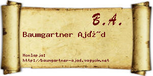 Baumgartner Ajád névjegykártya
